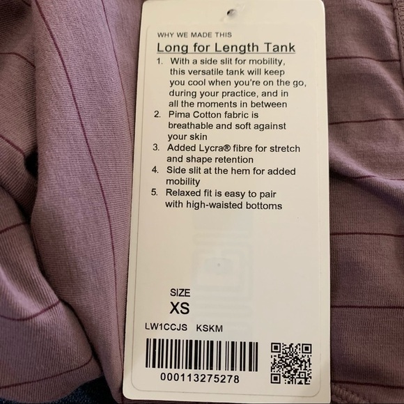 Lululemon Athletica NWT Long For Length Tank XS - Picture 12 of 16